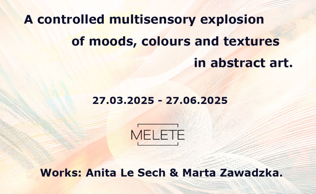A controlled explosion of moods in abstract art- exhibition poster