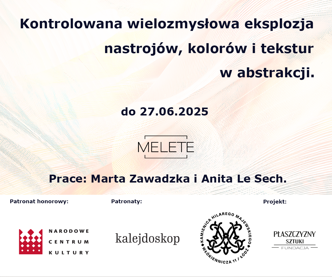 Niekontrolowana eksplozja nastrojów, kolorów i tekstur w abstrakcji. plakat wystawy
